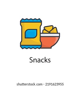 Snacks vector filled outline Icon Design illustration. Miscellaneous Symbol on White background EPS 10 File