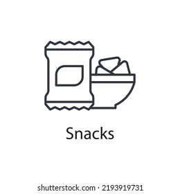 Snacks vector outline Icon Design illustration. Miscellaneous Symbol on White background EPS 10 File