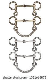 Snaffle Horse Bit Vector Illustration