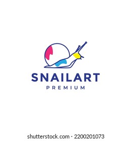 snail abstract logo design vector