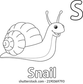 Snail Alphabet ABC Coloring Page S