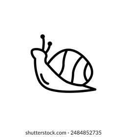 snail animal icon line style