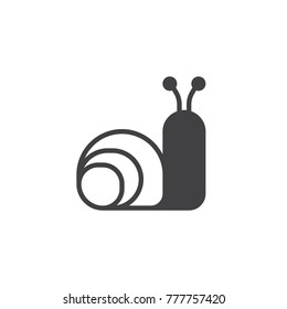 Snail animal icon vector, filled flat sign, solid pictogram isolated on white. Symbol, logo illustration.