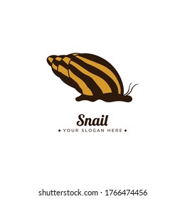 Snail aquatic logo design. Creative hobby logo vector graphic design