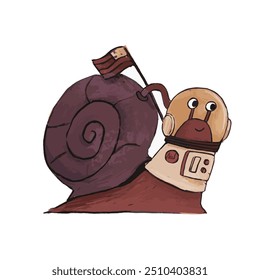 Snail, Snail with Astronaut Helmet