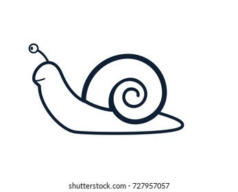 Snail black and white outlines
