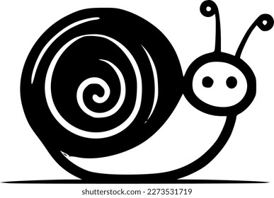Snail | Black and White Vector illustration