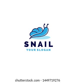 Snail bold logo design - vector illustration