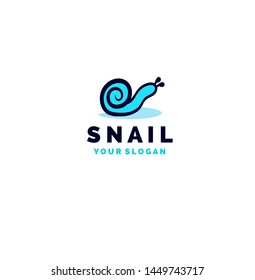 Snail bold logo design - vector illustration