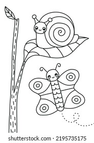 Ilustración vectorial de la mariposa