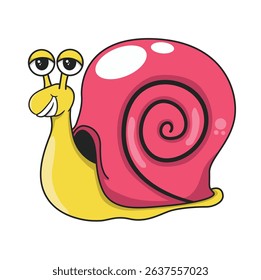 snail cartoon funny smile illustration character