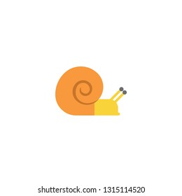 snail cartoon icon on a white background