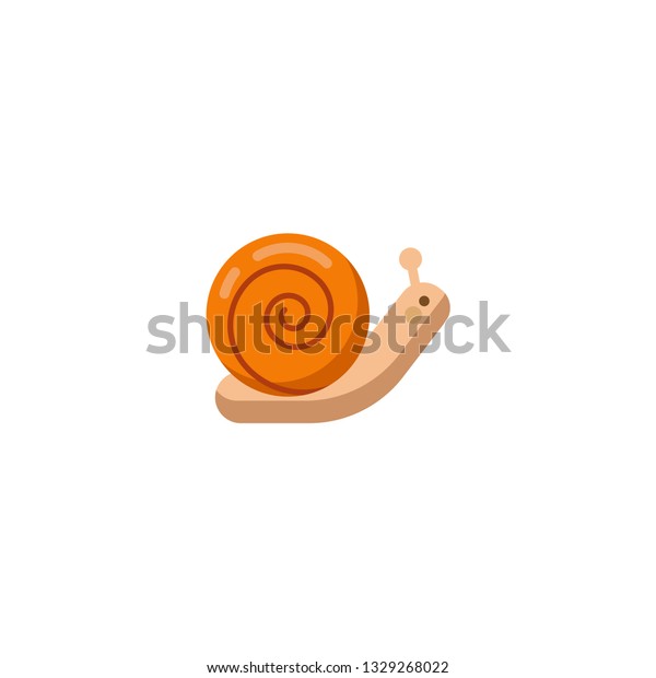 Snail Cartoon Icon On White Background Stock Vector (Royalty Free ...