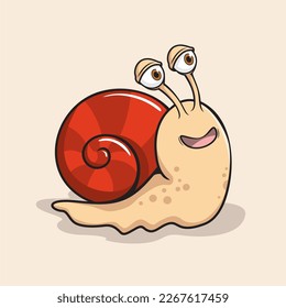 Snail Cartoon Mascot Cute Slug kawaii