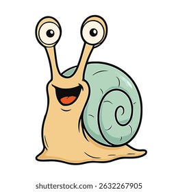 Snail Cartoon Mascot Cute Slug Illustrations