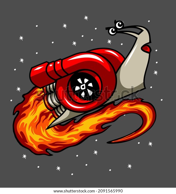 a snail cartoon\
that flies into the sky, t-shirt design, Rakete, Cosmos, ruimte,\
Weltraum, fusée, raket