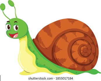 Snail cartoon vector art and illustration