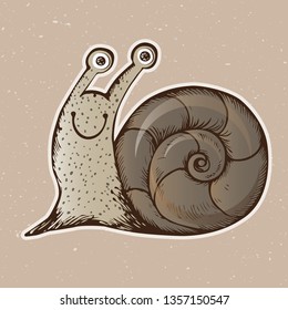 Snail Cartoon Vector Illustration