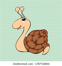 diseño de ilustración vectorial de caricatura de caracol