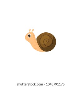snail character vector on a white background