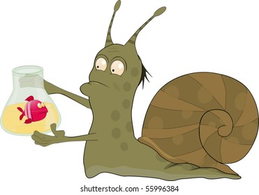 Snail the chemist and the scientist from a fairy tale