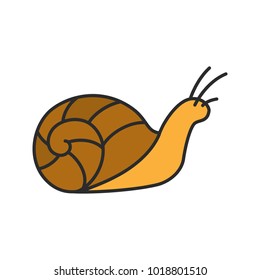 Snail color icon. Slug. Isolated vector illustration