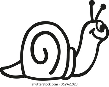 Snail comic style contour