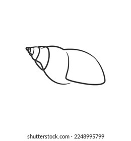 Snail continuous line art drawing. continuous one line art drawing of snail