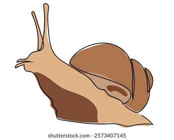 Snail in a continuous line pattern
