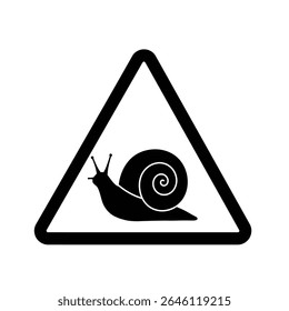 Sinal de aviso de travessia lenta de caracol.