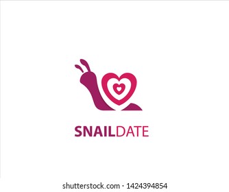 Snail date app logo white background