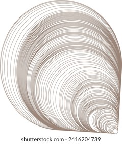 Dibujo vectorial simple de diseño de caracol