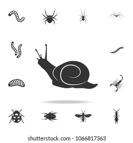 snail. Detailed set of insects items icons. Premium quality graphic design. One of the collection icons for websites, web design, mobile app on white background