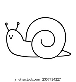 snail doodle icon isolated illustration