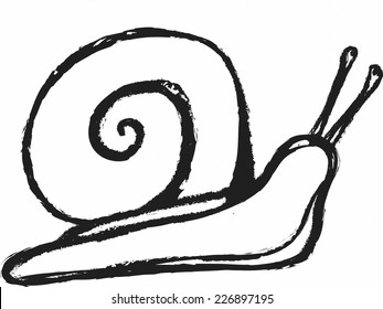 Snail Doodle Vector