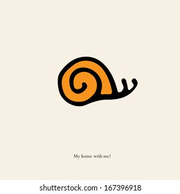 Snail Drawing Icon.