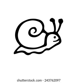 Snail drawing icon.