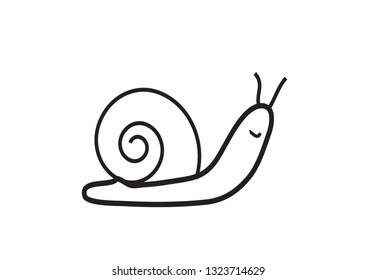 Snail Drawing Vector Stock Vector (Royalty Free) 1323714629 | Shutterstock