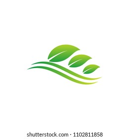 snail eco leaf nature vector logo template