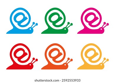 Snail email icon. internet mail sign. E-mail  vector icons