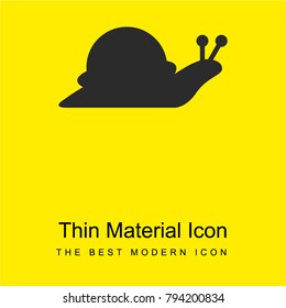 Snail Facing Right bright yellow material minimal icon or logo design