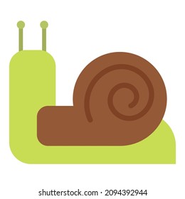 snail flat clipart vector illustration