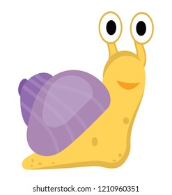 Snail flat colored icon
