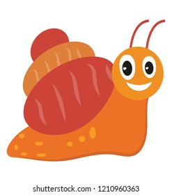 Snail flat colored icon