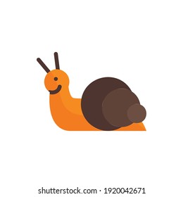 Snail Flat Icon Logo Illustration Vector Isolated. Spring and Season Icon-Set. Suitable for Web Design, Logo, App, and UI.