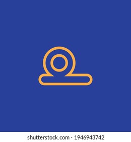 Snail flat icon. Simple style cosmetic animal symbol. Logo design element. T-shirt printing.  Vector for sticker.