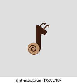 Snail flat icon. Simple style cosmetic animal symbol. Logo design element. T-shirt printing. Vector for sticker.
