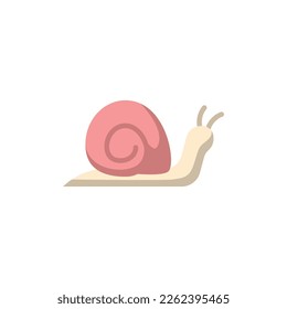 Snail Flat Icon Vector Illustration -  Spring Season Icon Concept.