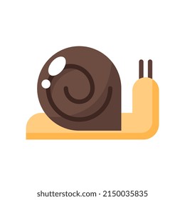 snail flat style icon. vector illustration for graphic design, website, app. EPS 10