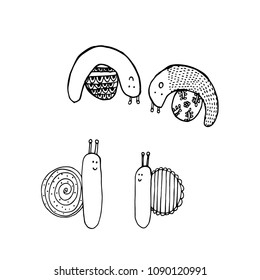 Snail funny Vector